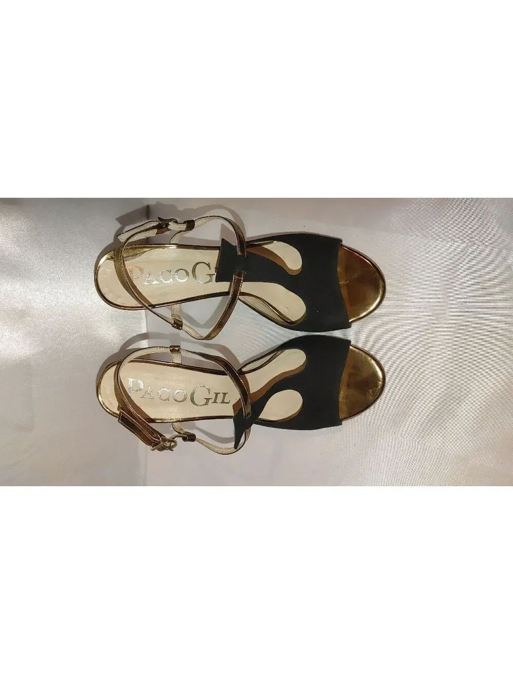 Paco Gil Peep Toe Wedge Sandals Size 41